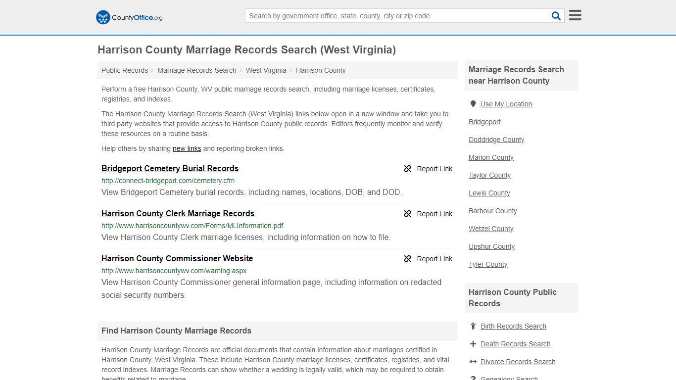 Marriage Records Search - Harrison County, WV (Marriage ...